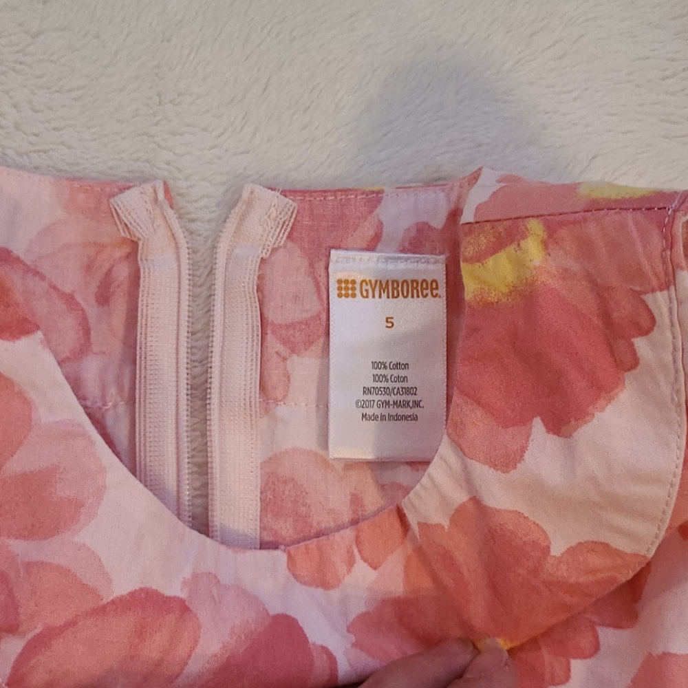 Girl's Gymboree Spring Floral Dress Size 5 Pink 🐰 - Picture 4 of 6